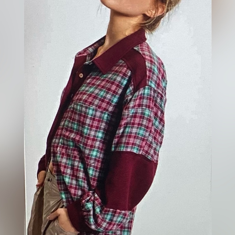 NWT Easel Plaid Button-Down Shirt - size small - Picture 2 of 5